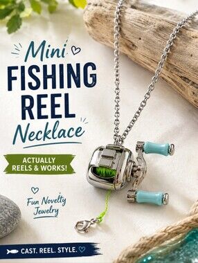 Mini Fishing Reel Necklace